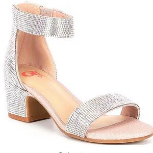 GB Girls Glittering Silver Sandals